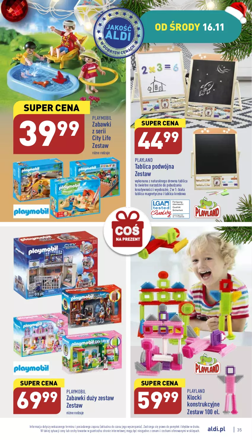 Gazetka promocyjna Aldi - Pełny katalog - ważna 14.11 do 19.11.2022 - strona 35 - produkty: Klocki, Mobil, Playmobil, Ser