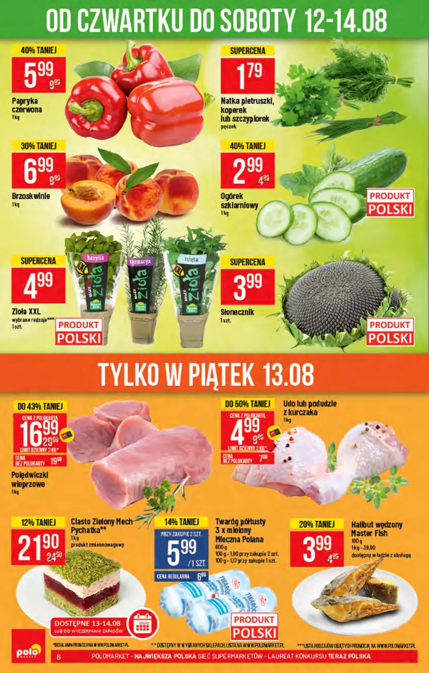 Gazetka promocyjna PoloMarket - Gazetka pomocyjna - ważna 11.08 do 17.08.2021 - strona 8 - produkty: LANA, Natka pietruszki, Ogórek, Twaróg