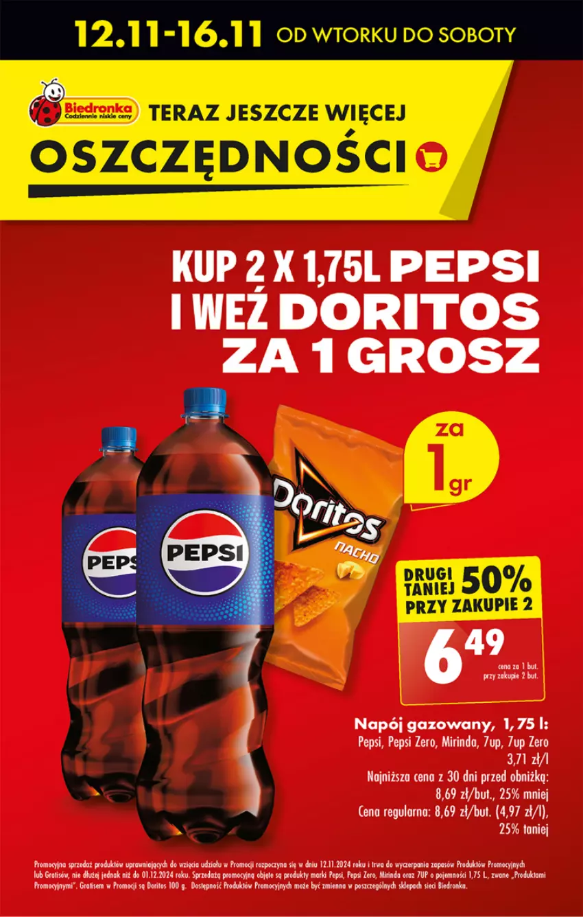 Gazetka promocyjna Biedronka - Od poniedzialku - ważna 18.11 do 23.11.2024 - strona 17 - produkty: 7up, Dron, Gra, Mirinda, Napój, Napój gazowany, Pepsi