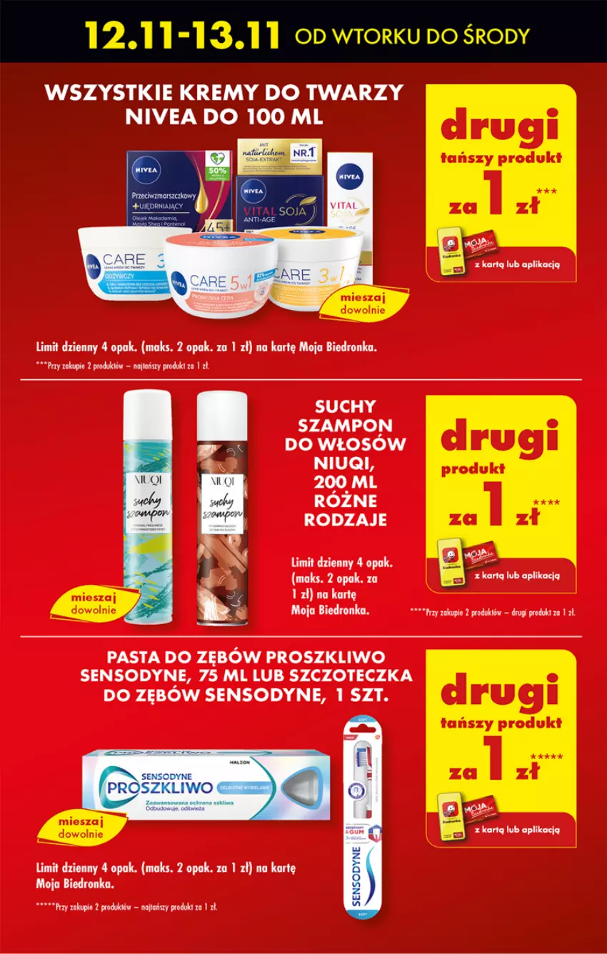 Gazetka promocyjna Biedronka - Od poniedzialku - ważna 18.11 do 23.11.2024 - strona 21 - produkty: Dron, Fa, Niuqi, Nivea, Pasta do zębów, Sensodyne, Szampon, Szczoteczka, Szczoteczka do zębów