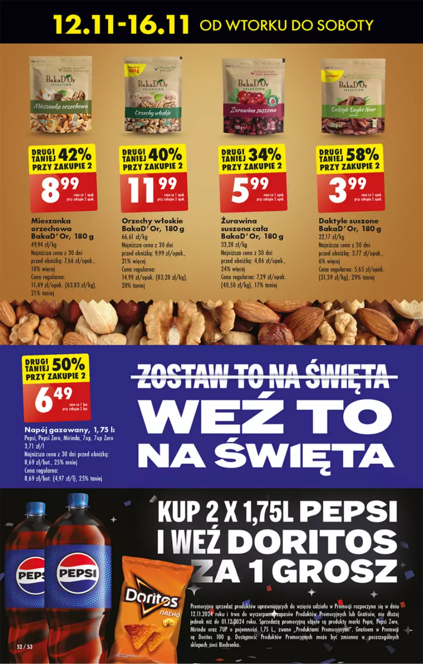 Gazetka promocyjna Biedronka - Od poniedzialku - ważna 18.11 do 23.11.2024 - strona 60 - produkty: Gra, Mirinda, Pepsi