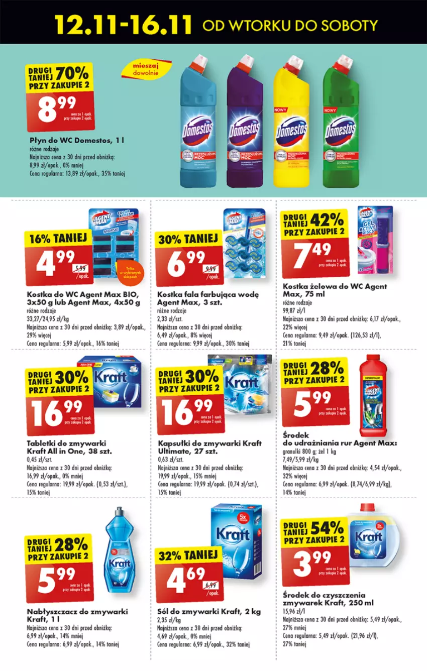 Gazetka promocyjna Biedronka - Od poniedzialku - ważna 18.11 do 23.11.2024 - strona 71 - produkty: Domestos, Fa, Gra, Kostka do wc, LG, Płyn do wc, Sól, Tablet, Tabletki do zmywarki, Zmywarki