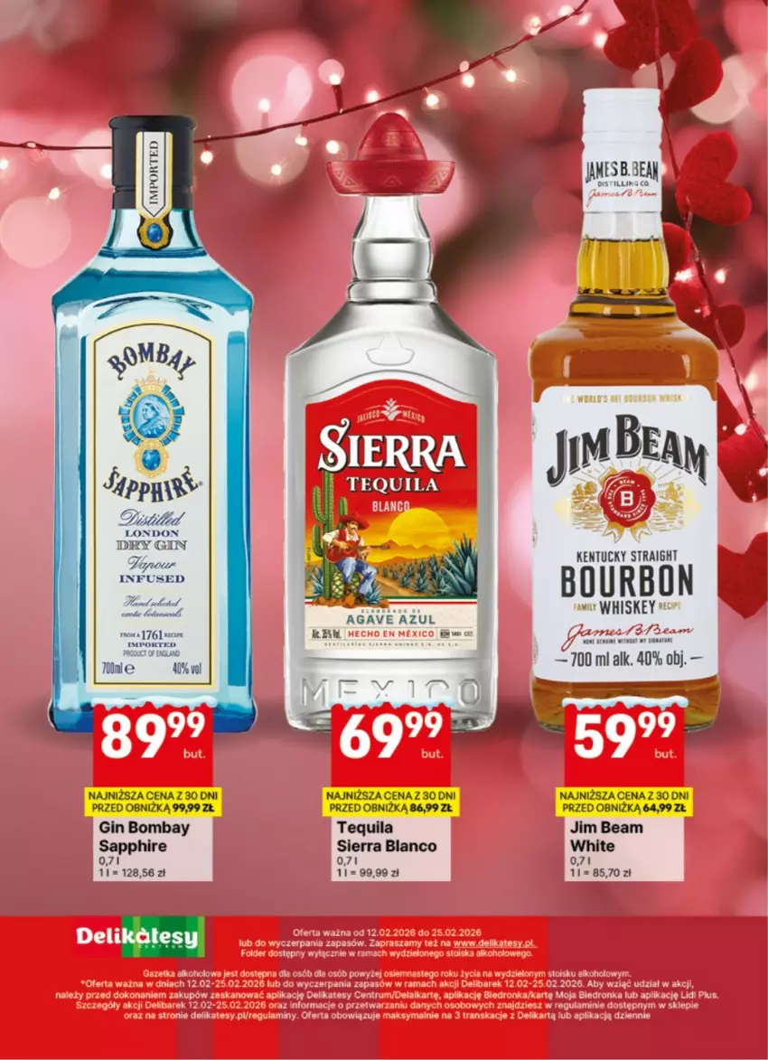 Gazetka promocyjna Delikatesy Centrum - Delibarek DC07-DC08 - ważna 12.02 do 25.02.2026 - strona 21 - produkty: Bourbon, Gin, HP, Jim Beam, Por, Tequila, Whiskey