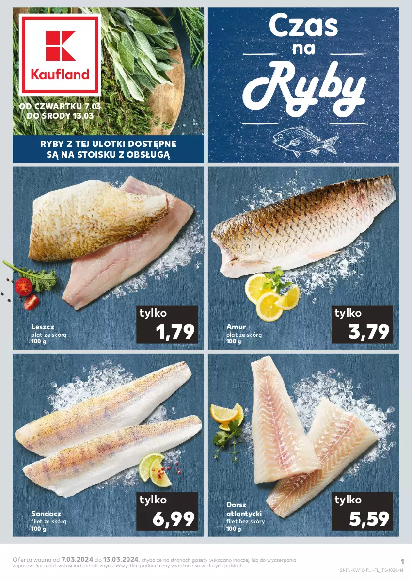 Gazetka promocyjna Kaufland - Mocny Start - ważna 07.03 do 13.03.2024 - strona 1 - produkty: Dorsz, Sandacz, Sandacz filet