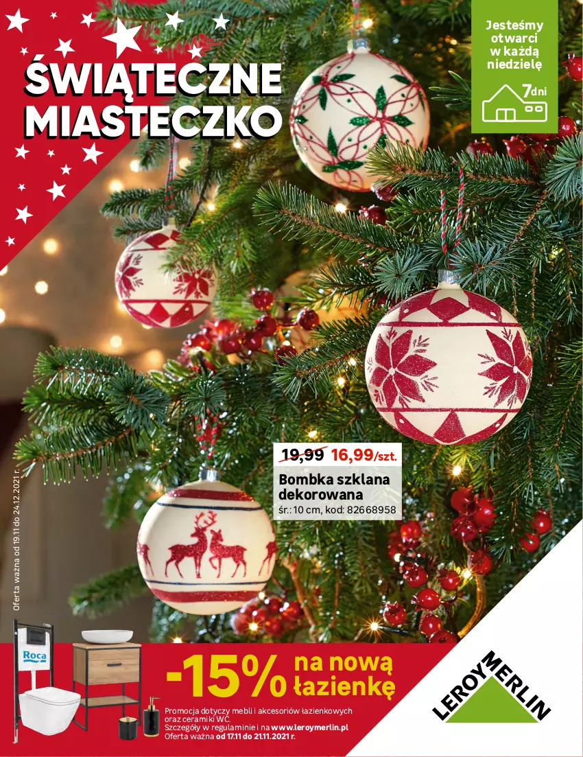 Gazetka promocyjna Leroy Merlin - Świąteczne miasteczko - ważna 19.11 do 24.12.2021 - strona 1 - produkty: LANA