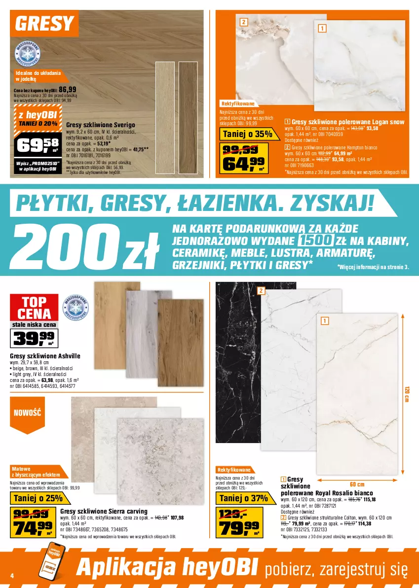 Gazetka promocyjna Obi - Gazetka OBI - ważna 04.06 do 17.06.2025 - strona 4 - produkty: Bateria, Bateria umywalkowa, Bateria wannowa, Gniazdo pojedyncze, Gres, Grzejnik, Grzejnik stalowy, Meble, Perła, Ramka, Regał, Regał metalowy, Ser, Stół, Stół warsztatowy, Top, Włącznik podwójny, Włącznik pojedynczy