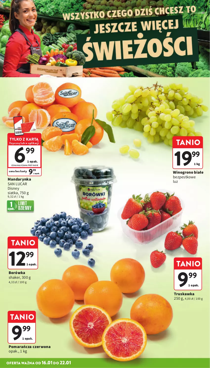 Gazetka promocyjna Intermarche - Gazetka Intermarche - ważna 16.01 do 22.01.2025 - strona 12 - produkty: Borówka, Disney, Siatka, Wino