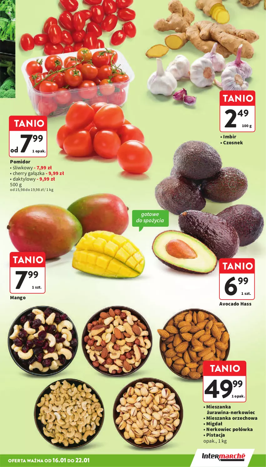 Gazetka promocyjna Intermarche - Gazetka Intermarche - ważna 16.01 do 22.01.2025 - strona 13 - produkty: Avocado, Czosnek, Imbir, Mango, Mieszanka orzechowa