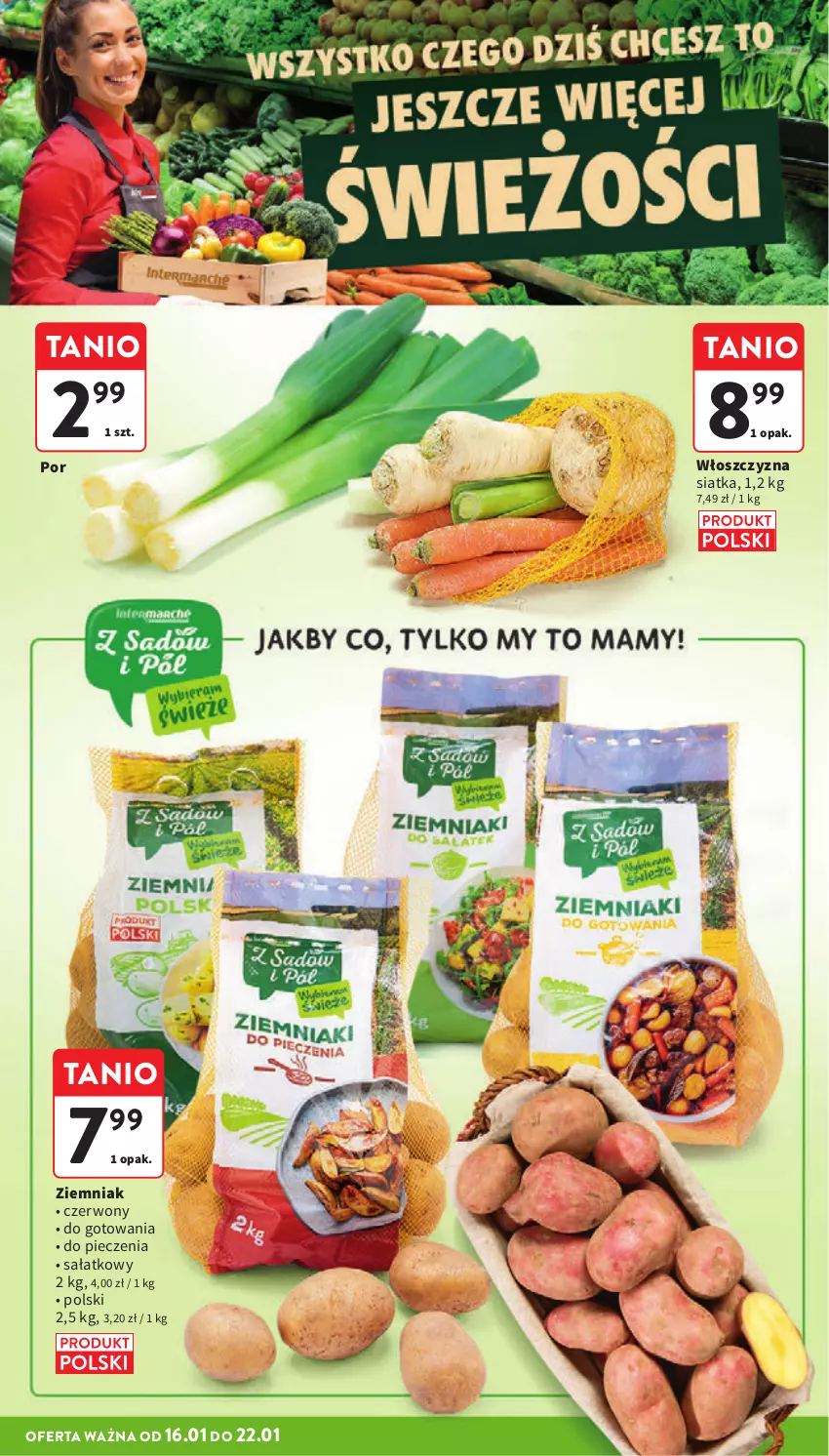 Gazetka promocyjna Intermarche - Gazetka Intermarche - ważna 16.01 do 22.01.2025 - strona 14 - produkty: Piec, Por, Sałat, Siatka