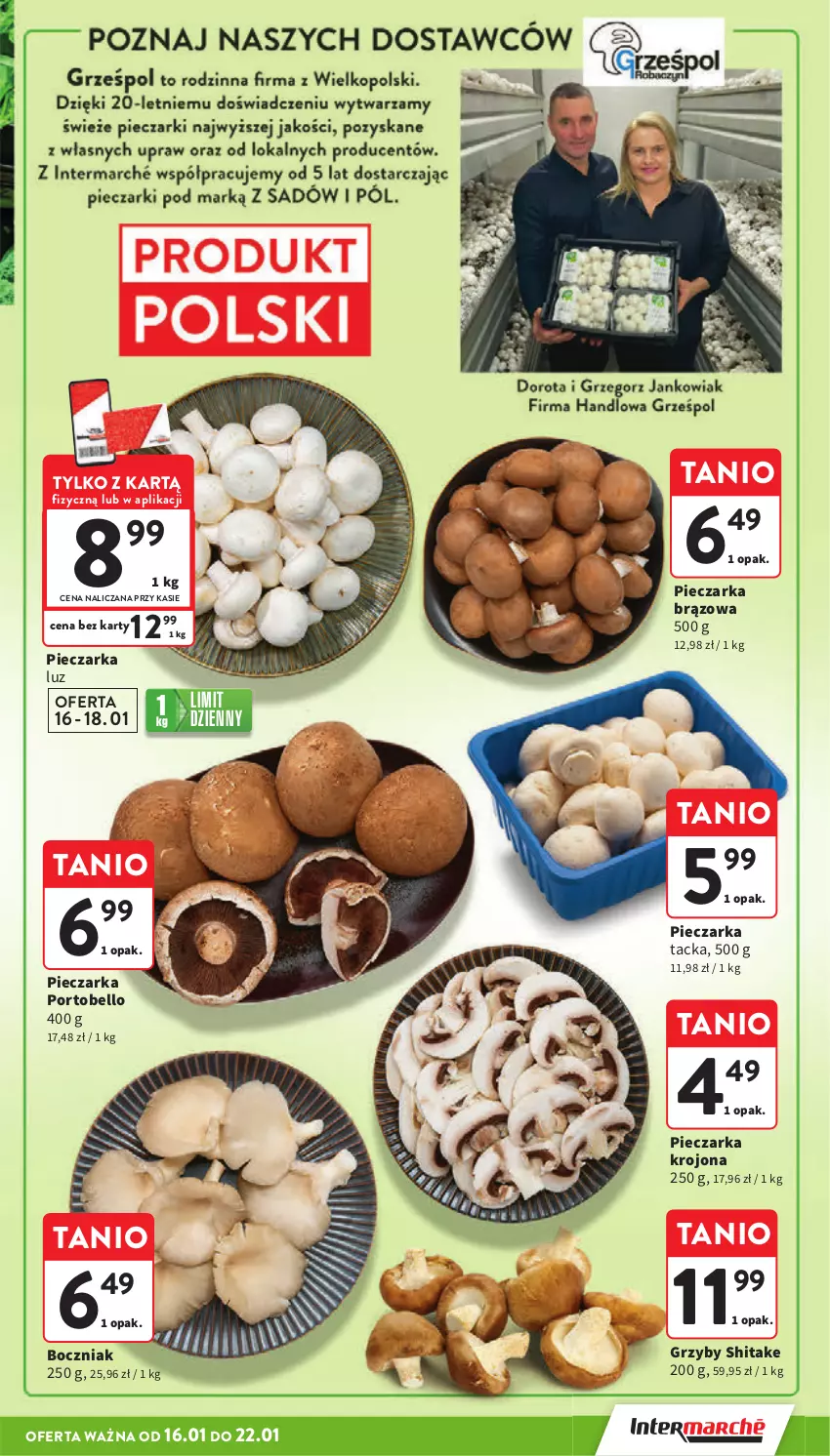 Gazetka promocyjna Intermarche - Gazetka Intermarche - ważna 16.01 do 22.01.2025 - strona 15 - produkty: Bell, Boczniak, Grzyby, Piec, Pieczarka, Por, Portobello