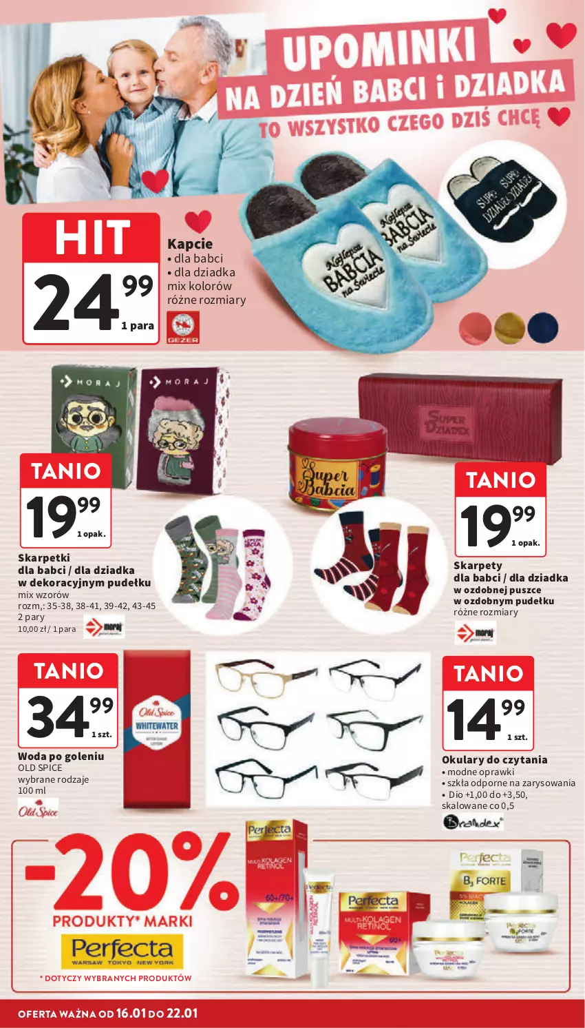 Gazetka promocyjna Intermarche - Gazetka Intermarche - ważna 16.01 do 22.01.2025 - strona 8 - produkty: Kapcie, Karp, Okulary do czytania, Old Spice, Por, Skarpetki, Woda, Woda po goleniu