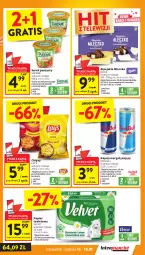 Gazetka promocyjna Intermarche - Gazetka Intermarche - Gazetka - ważna od 22.01 do 22.01.2025 - strona 3 - produkty: Serek puszysty, Ser, Gra, Papier, Red Bull, Chipsy, Tarta, Papier toaletowy, Velvet, Serek, Mleczko, Napój, Tartare, Milka