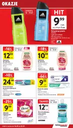 Gazetka promocyjna Intermarche - Gazetka Intermarche - Gazetka - ważna od 22.01 do 22.01.2025 - strona 37 - produkty: Corega, Płyn do płukania jamy ustnej, Listerine, Pasta do zębów, Adidas, Discreet, Płyn do płukania, Szampon, Odżywka, Elmex, Wkładki