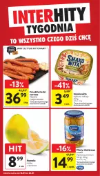 Gazetka promocyjna Intermarche - Gazetka Intermarche - Gazetka - ważna od 22.01 do 22.01.2025 - strona 4 - produkty: Smakowita, Pomelo, Frankfurterki, Lisner