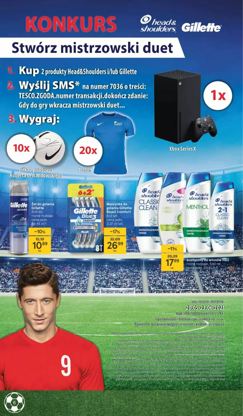 Gazetka promocyjna Tesco - Tesco katalog Euro - ważna 20.05 do 23.06.2021 - strona 6 - produkty: Gillette, Maszynka, Szampon, Szynka, Tran