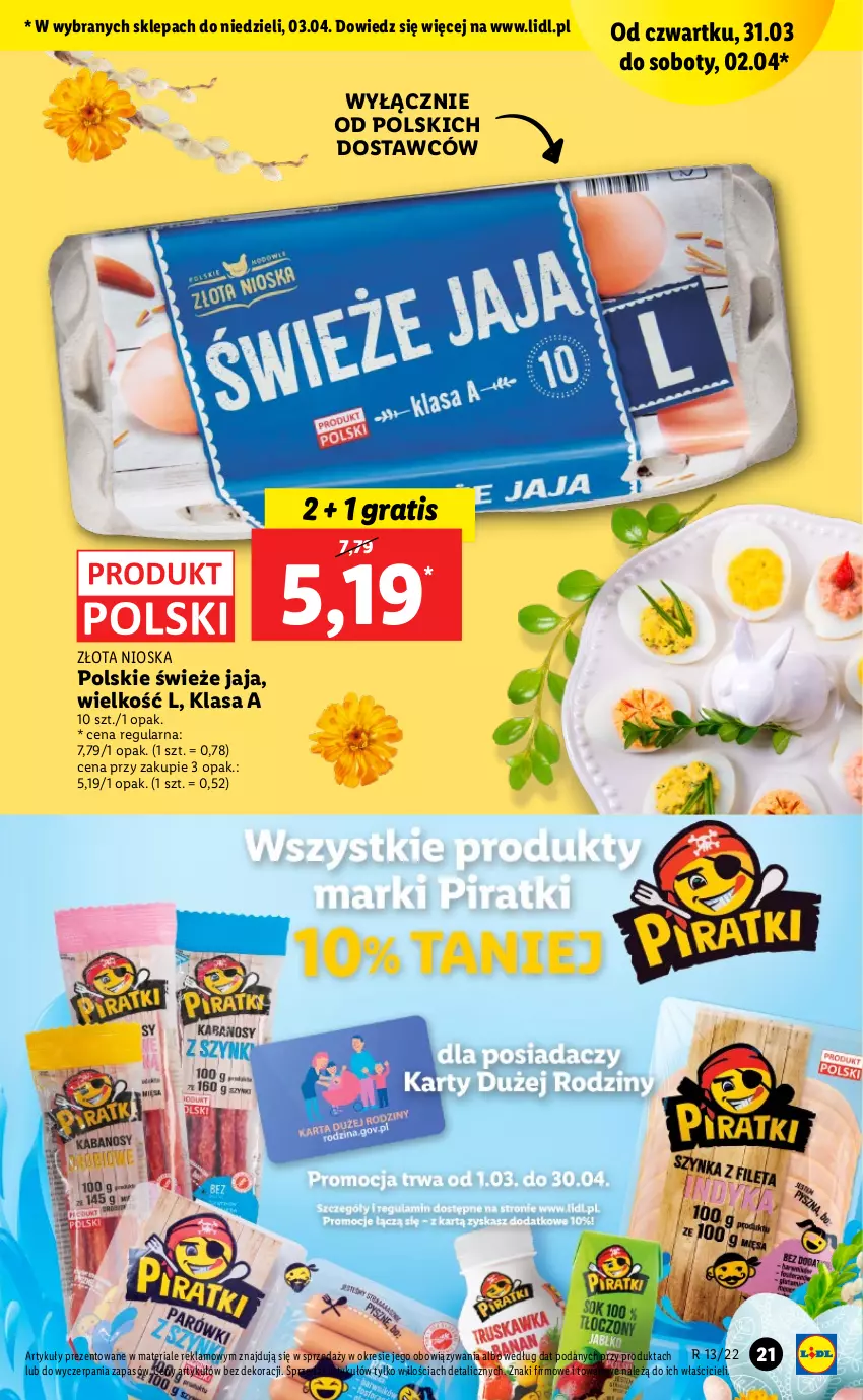 Gazetka promocyjna Lidl - GAZETKA - ważna 31.03 do 03.04.2022 - strona 21 - produkty: Gra, Jaja