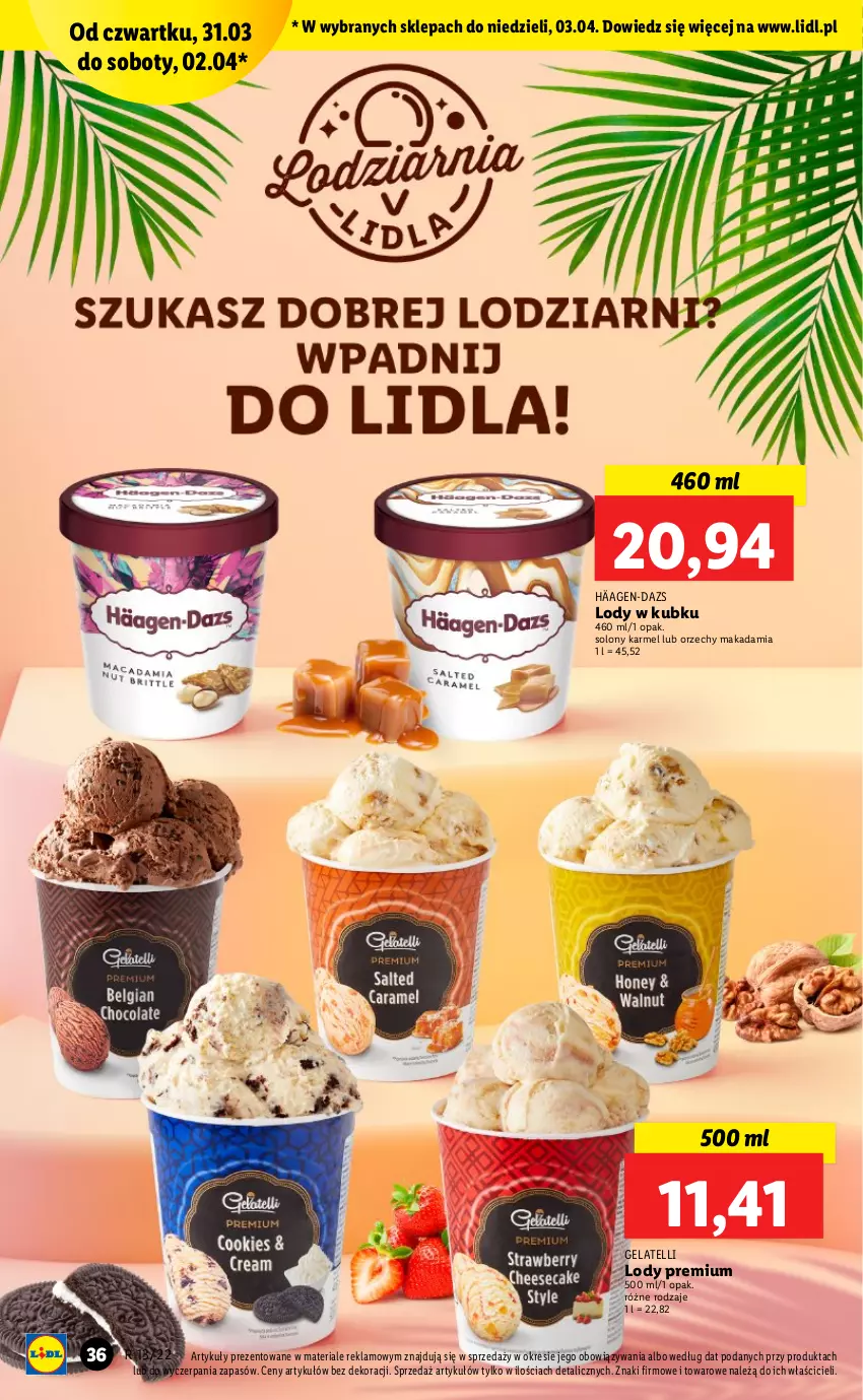 Gazetka promocyjna Lidl - GAZETKA - ważna 31.03 do 03.04.2022 - strona 36 - produkty: Lody