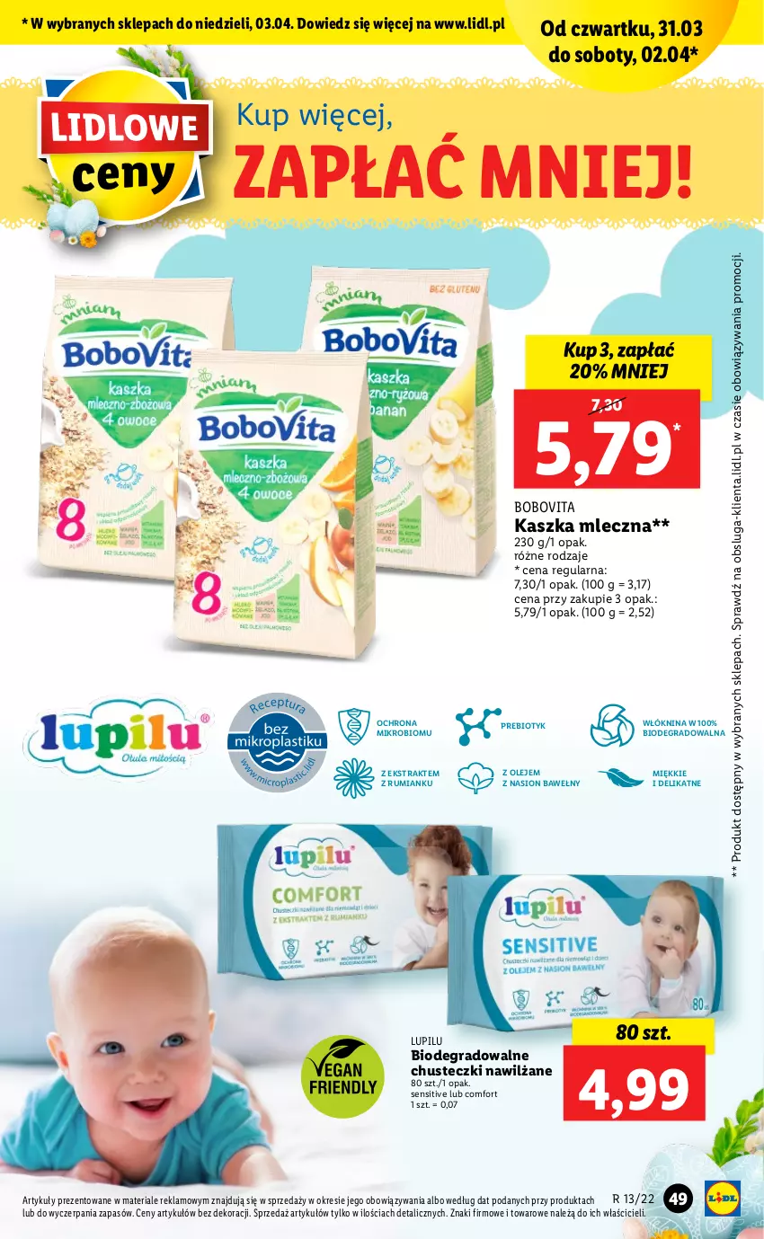 Gazetka promocyjna Lidl - GAZETKA - ważna 31.03 do 03.04.2022 - strona 49 - produkty: BoboVita, Chusteczki, Gra, Olej, Rum