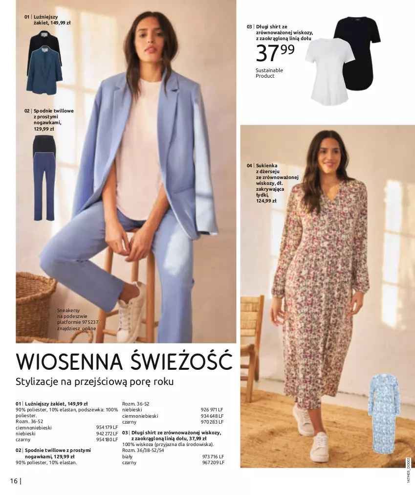 Gazetka promocyjna Bonprix - WIOSNA PEŁNA WZORÓW - ważna 21.03 do 21.09.2023 - strona 18 - produkty: Długi shirt, Por, Sneakersy, Spodnie, Sukienka