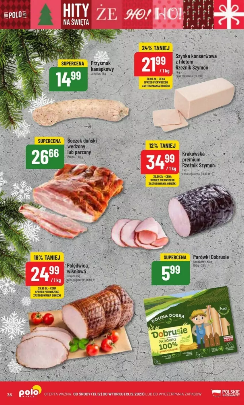 Gazetka promocyjna PoloMarket - ważna 13.12 do 19.12.2023 - strona 30 - produkty: Obrus, Parówki