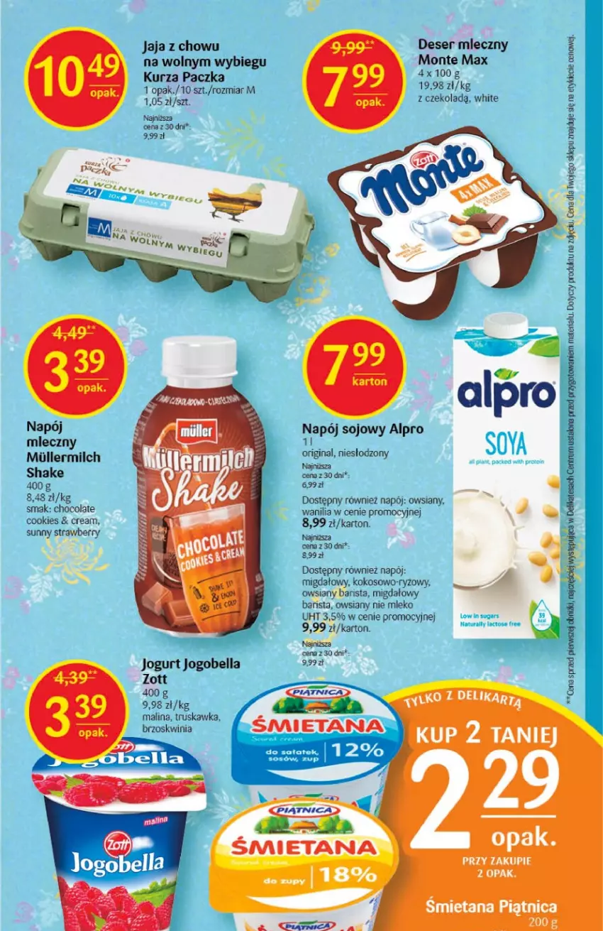 Gazetka promocyjna Delikatesy Centrum - Gazetka DC01 - ważna 03.01 do 11.01.2023 - strona 17 - produkty: Alpro, Bell, Bella, Deser, Deser mleczny, Jaja, Jogobella, Jogurt, Kokos, Mleko, Monte, Napój, Rum, Ryż, Ser, Zott