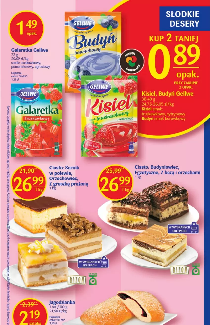 Gazetka promocyjna Delikatesy Centrum - Gazetka DC01 - ważna 03.01 do 11.01.2023 - strona 23 - produkty: Deser, Gala, Galaretka, Gres, Jagodzianka, Rum, Ser