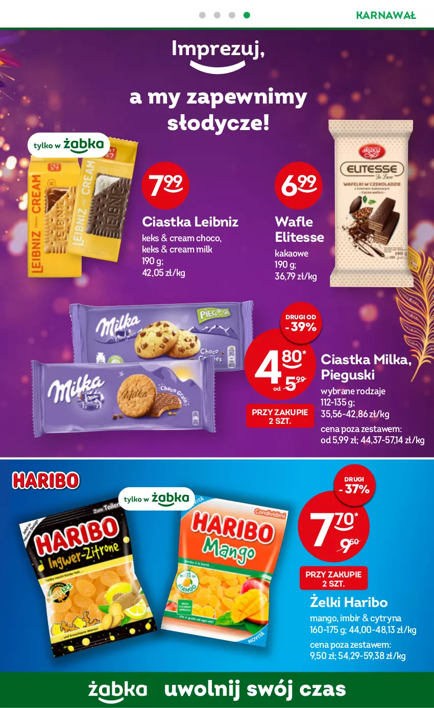 Gazetka promocyjna Żabka - ważna 25.01 do 31.01.2023 - strona 13 - produkty: Ciastka, Haribo, Imbir, Kakao, Mango, Milka, Wafle