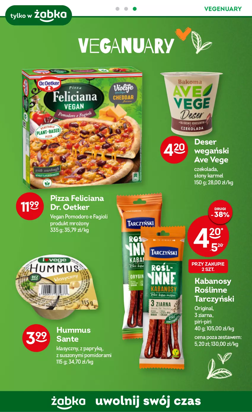 Gazetka promocyjna Żabka - ważna 25.01 do 31.01.2023 - strona 22 - produkty: Czekolada, Deser, Dr. Oetker, Fa, Feliciana, Gin, Hummus, Kabanos, Mus, Pizza, Sante, Ser, Tarczyński