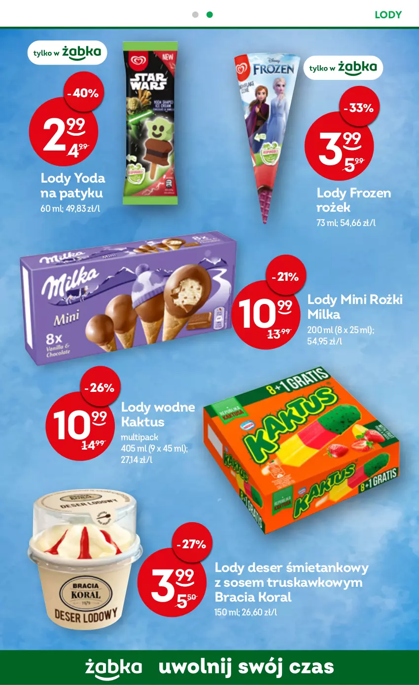 Gazetka promocyjna Żabka - ważna 25.01 do 31.01.2023 - strona 37 - produkty: Deser, Frozen, Kaktus, Lody, Milka, Ser, Sos