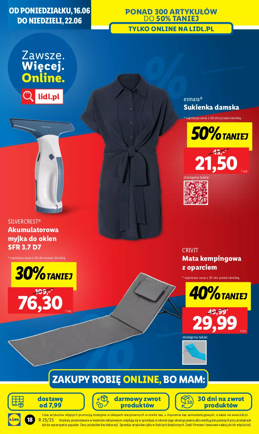 Gazetka promocyjna Lidl - GAZETKA - ważna 09.06 do 21.06.2025 - strona 16 - produkty: Akumulator, Myjka do okien, Silvercrest, Sukienka