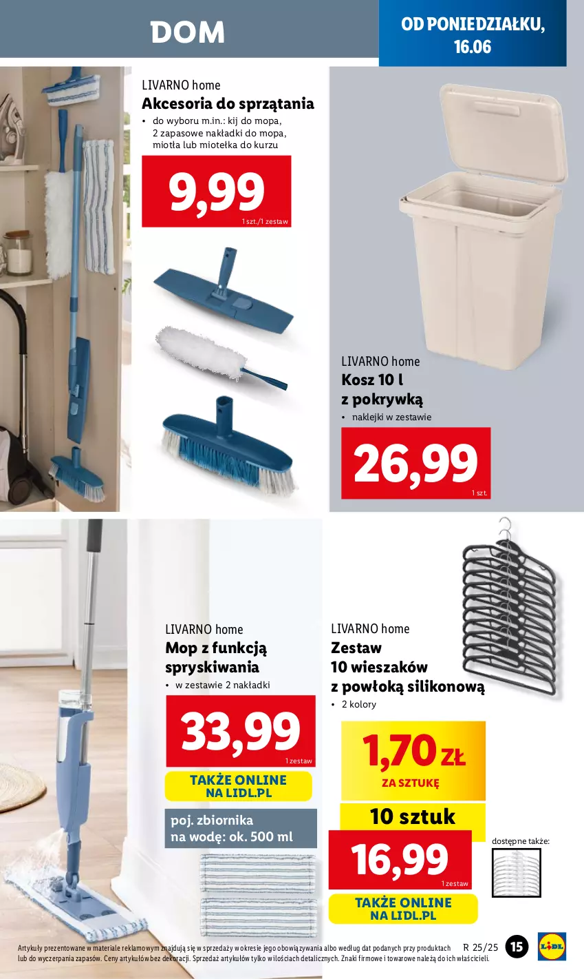 Gazetka promocyjna Lidl - GAZETKA - ważna 09.06 do 21.06.2025 - strona 19 - produkty: Ivar, Klej, Kosz, Miotła, Mop, Wieszak