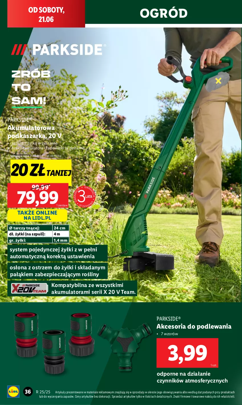 Gazetka promocyjna Lidl - GAZETKA - ważna 09.06 do 21.06.2025 - strona 44 - produkty: Akumulator, Kasza, Ogród, Parkside, Piec, Por, Ser