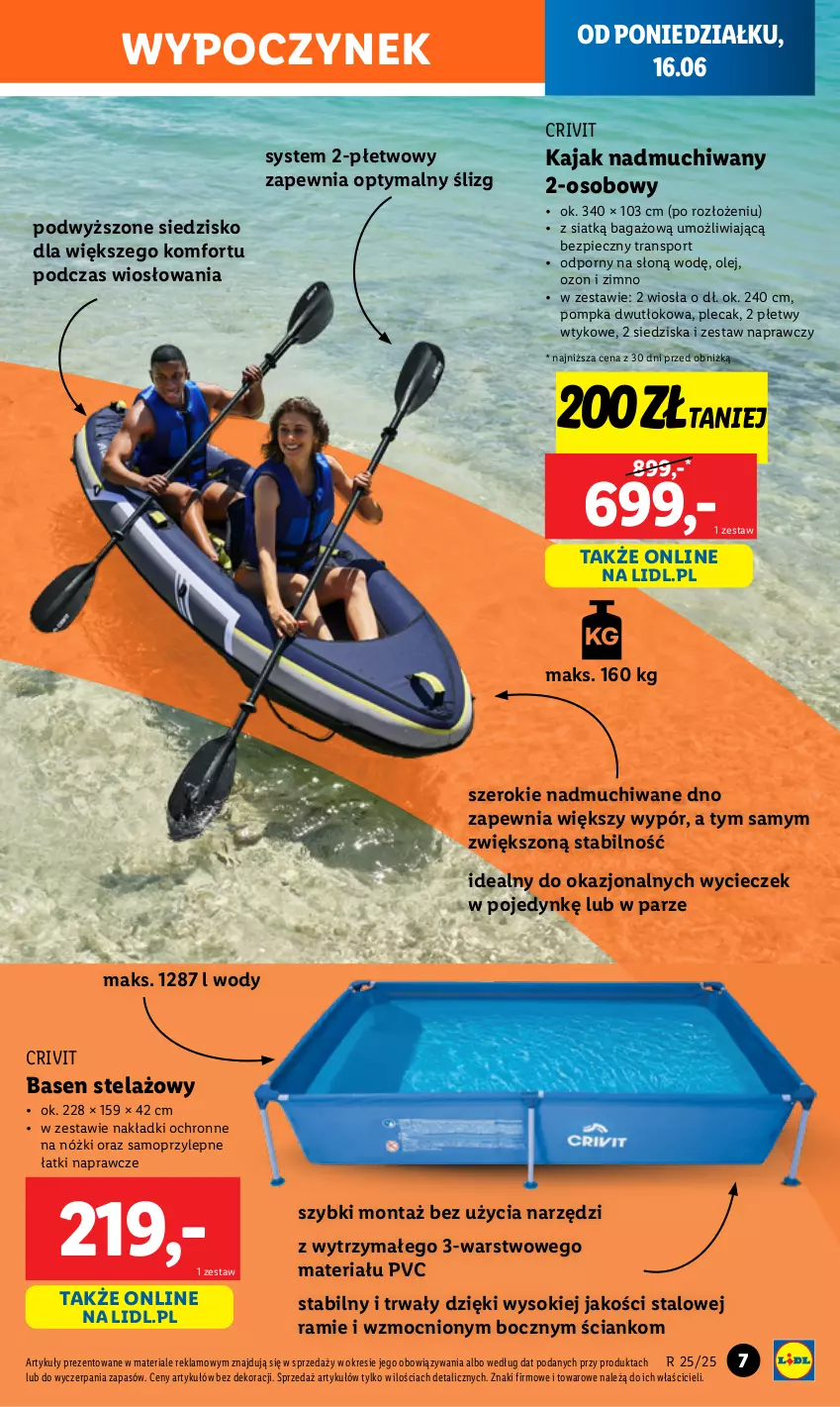 Gazetka promocyjna Lidl - GAZETKA - ważna 09.06 do 21.06.2025 - strona 9 - produkty: Mop, Olej, Piec, Plecak, Pompka, Por, Siedzisko, Sok, Sport, Tran