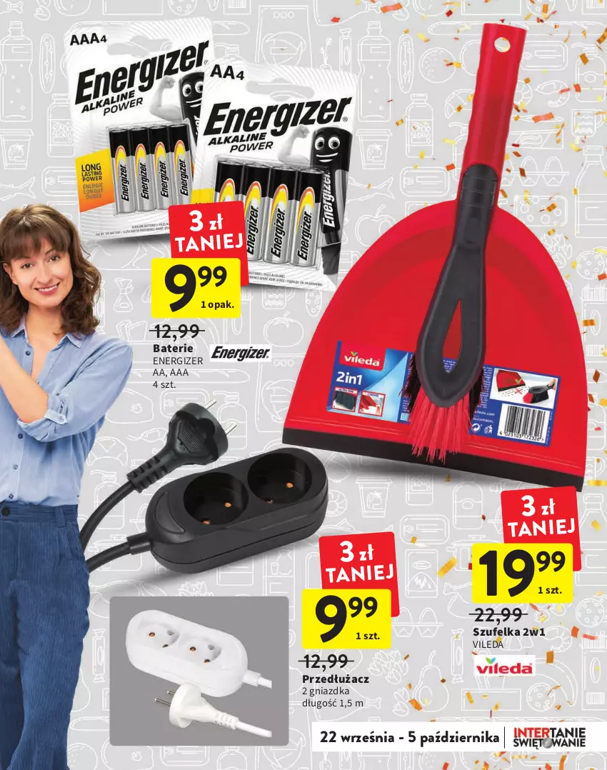 Gazetka promocyjna Intermarche - Gazetka Intermarche - ważna 22.09 do 05.10.2022 - strona 15 - produkty: Energizer, Szufelka, Vileda