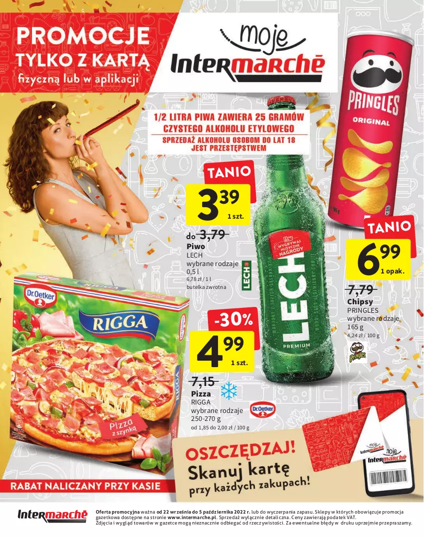 Gazetka promocyjna Intermarche - Gazetka Intermarche - ważna 22.09 do 05.10.2022 - strona 16 - produkty: Chipsy, Piwo, Pizza, Pringles