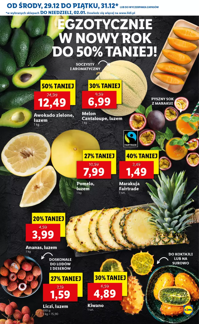 Gazetka promocyjna Lidl - GAZETKA - ważna 29.12.2021 do 02.01.2022 - strona 5 - produkty: Ananas, Fa, Liczi