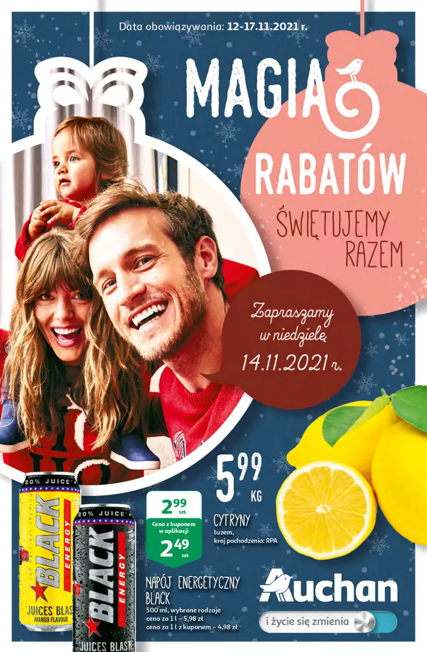 Gazetka promocyjna Auchan - Magia rabatów Hipermarkaty - ważna 12.11 do 17.11.2021 - strona 1 - produkty: Lack