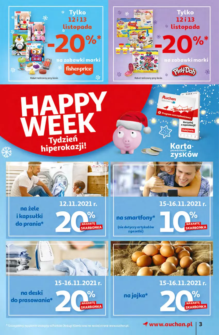 Gazetka promocyjna Auchan - Magia rabatów Hipermarkaty - ważna 12.11 do 17.11.2021 - strona 3 - produkty: Smartfon, Top