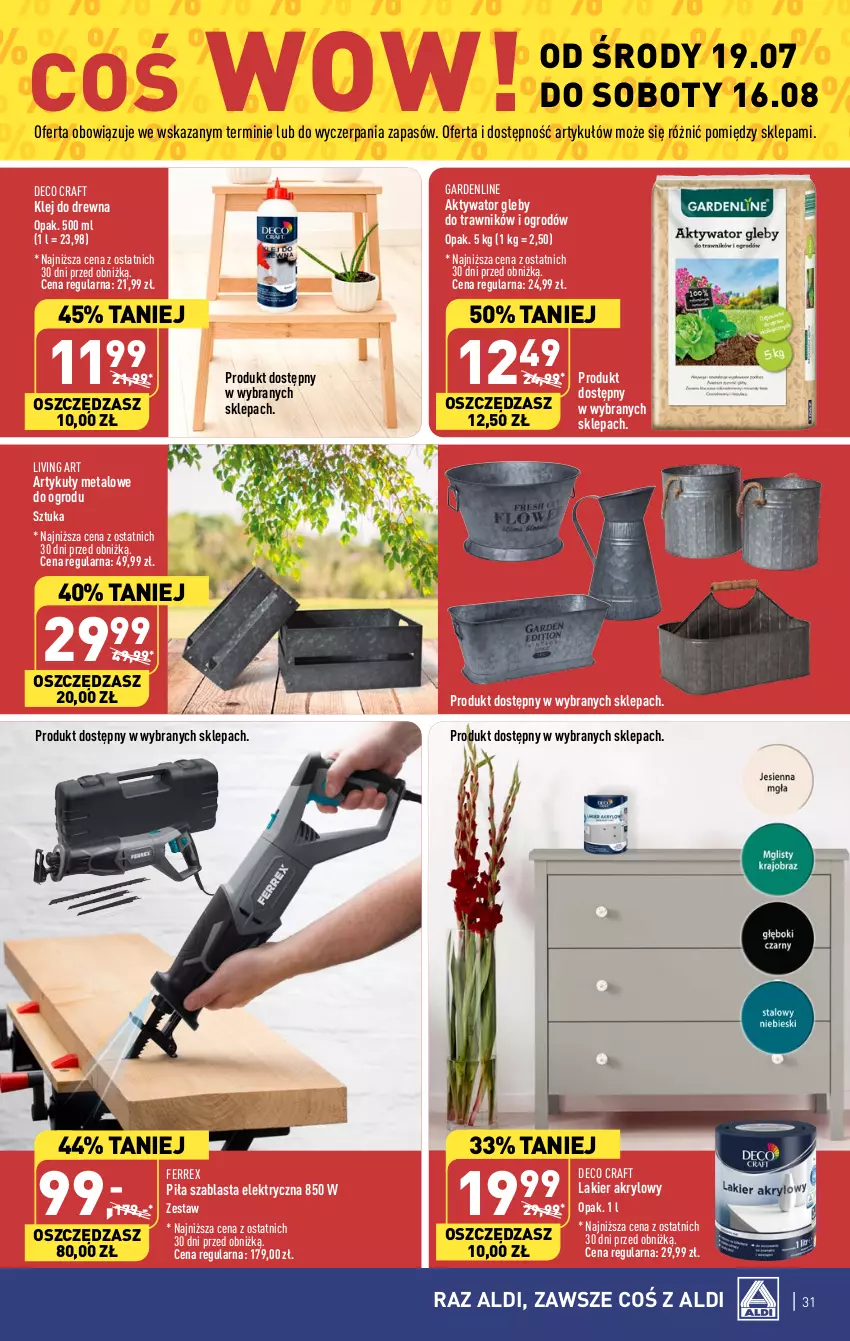 Gazetka promocyjna Aldi - Pełna oferta - ważna 17.07 do 22.07.2023 - strona 31 - produkty: Klej, Lakier