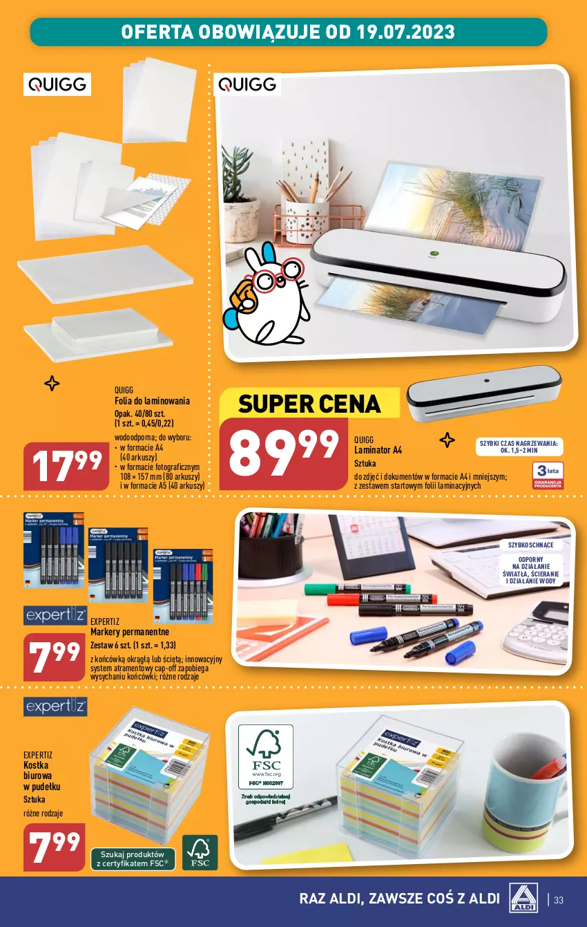 Gazetka promocyjna Aldi - Pełna oferta - ważna 17.07 do 22.07.2023 - strona 33 - produkty: Biuro, Gra, Marker, Por