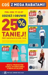 Gazetka promocyjna Aldi - Pełna oferta - Gazetka - ważna od 22.07 do 22.07.2023 - strona 28 - produkty: Gin, Obuwie, Moda, Legginsy, Piżama, Queentex, Fa