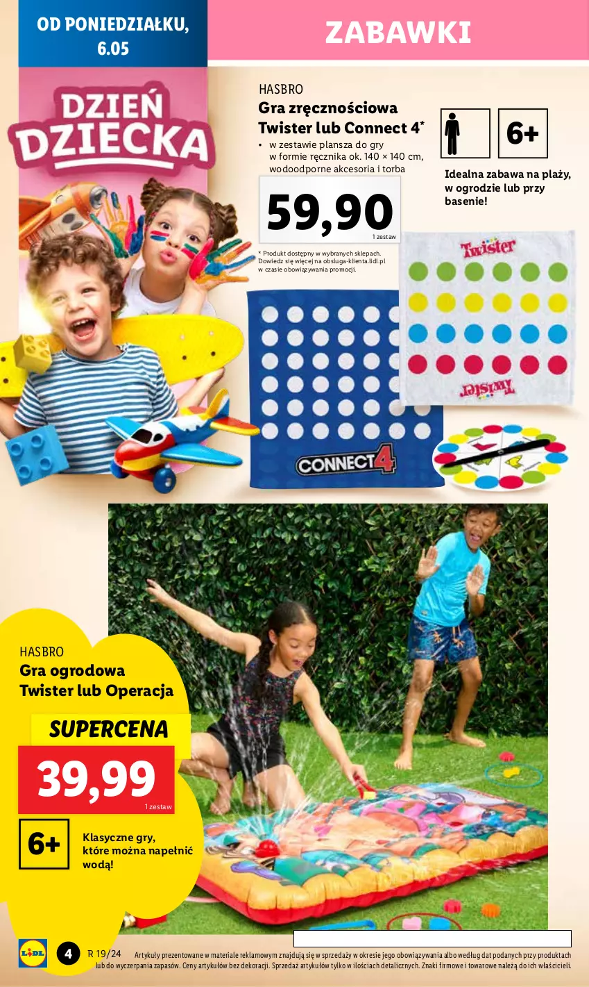 Gazetka promocyjna Lidl - GAZETKA - ważna 06.05 do 11.05.2024 - strona 6 - produkty: Gra, Gry, Hasbro, Por, Ręcznik, Torba