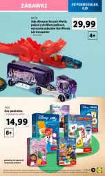 Gazetka promocyjna Lidl - GAZETKA - Gazetka - ważna od 11.05 do 11.05.2024 - strona 15 - produkty: Por, Gra, Wyrzutnia, Dinozaur, Pojazd, Tran, Mattel, Sport, Hot Wheels, Jurassic World