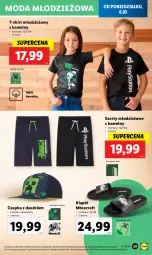 Gazetka promocyjna Lidl - GAZETKA - Gazetka - ważna od 11.05 do 11.05.2024 - strona 39 - produkty: Klapki, Minecraft, Szorty, Czapka, T-shirt, Moda