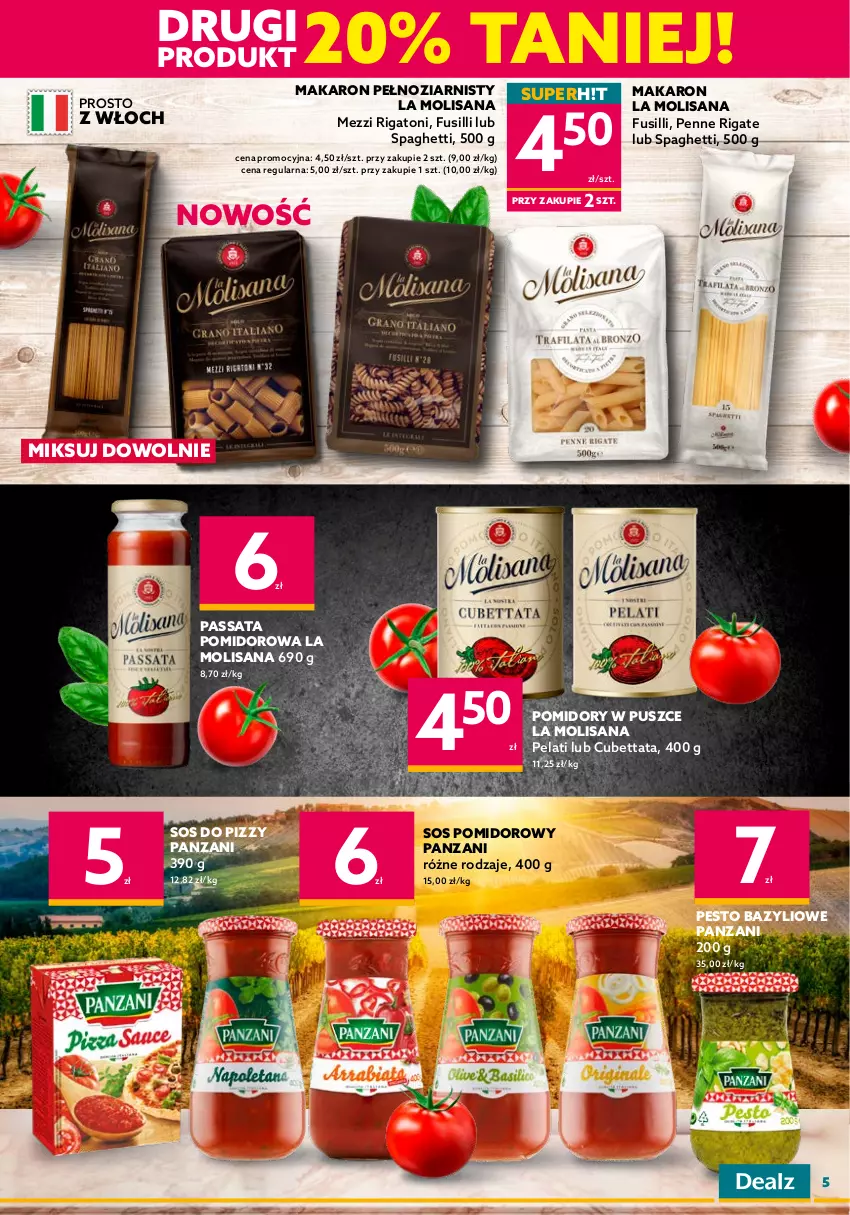 Gazetka promocyjna Dealz - NOWA GAZETKADEALMAGEDON! Wbij pazur w okazje! - ważna 07.09 do 20.09.2022 - strona 5 - produkty: Bazyl, Cappuccino, Earl Grey, Herbata, Iams, Isana, Kawa, Kawa mielona, Makaron, Penne, Pesto, Pomidory, Sos, Sos do pizzy, Sos pomidorowy, Spaghetti