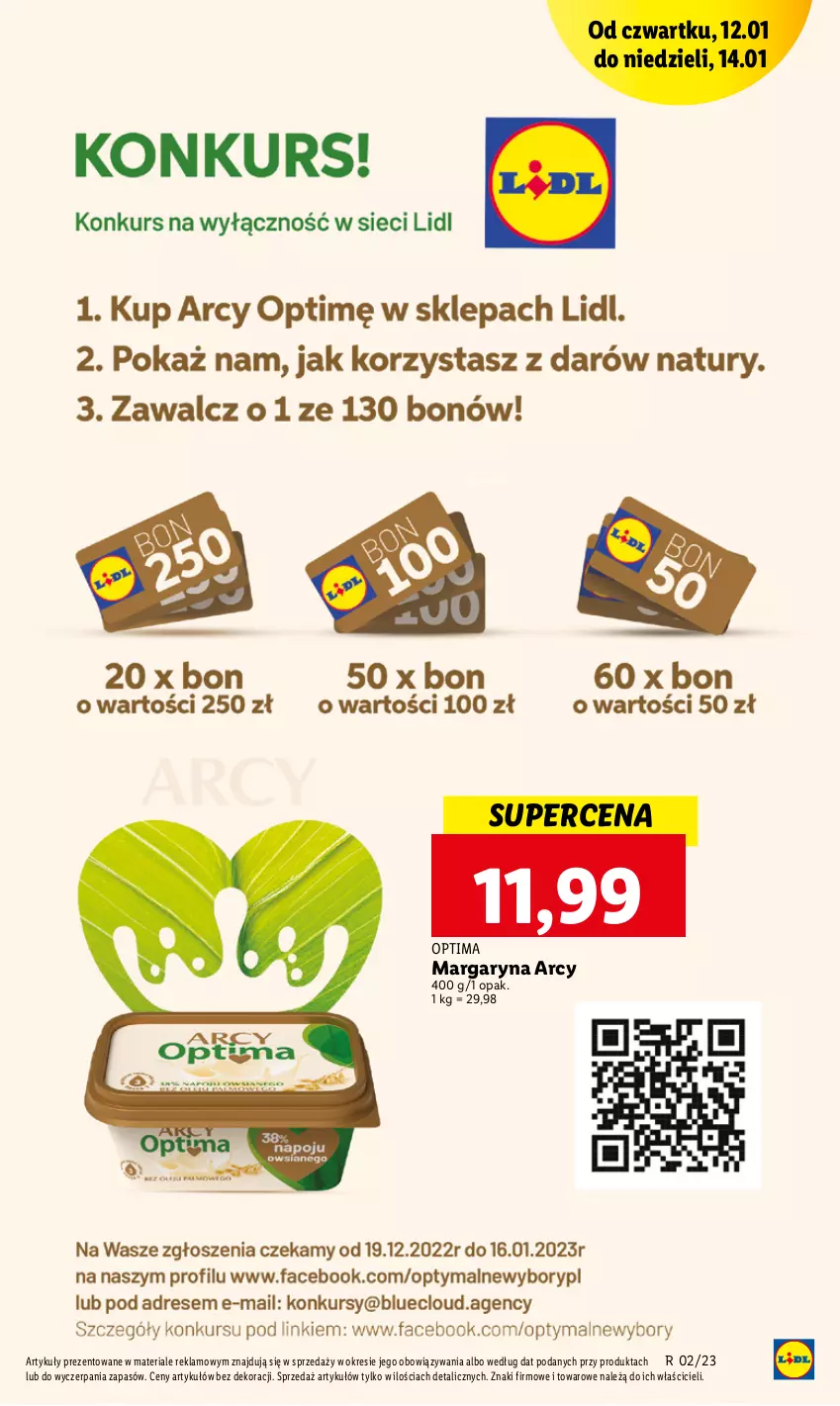 Gazetka promocyjna Lidl - GAZETKA - ważna 12.01 do 14.01.2023 - strona 21 - produkty: Margaryna, Optima