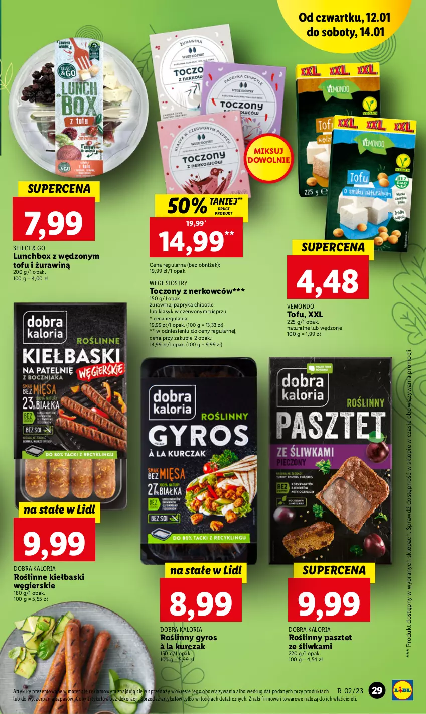 Gazetka promocyjna Lidl - GAZETKA - ważna 12.01 do 14.01.2023 - strona 31 - produkty: Gyros, Kurczak, Papryka, Pasztet, Pieprz, Roślinne kiełbaski, Roślinny gyros, Tofu