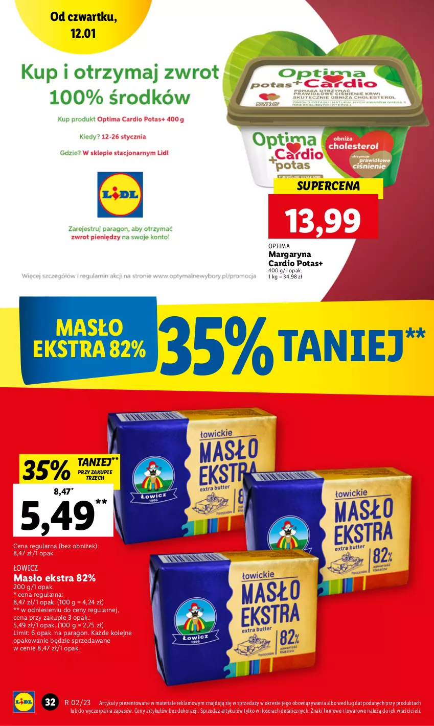 Gazetka promocyjna Lidl - GAZETKA - ważna 12.01 do 14.01.2023 - strona 34 - produkty: Margaryna, Masło, Olej, Optima