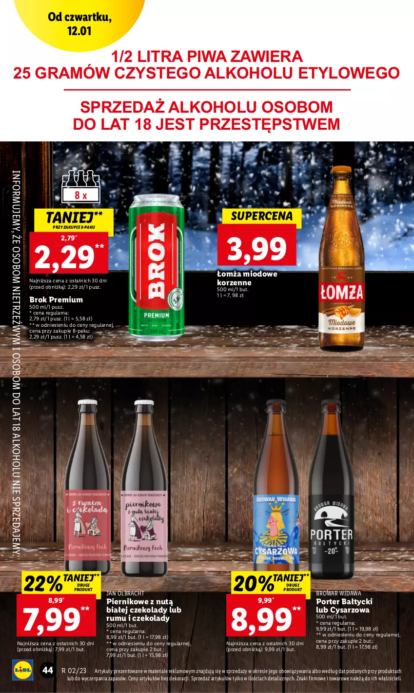 Gazetka promocyjna Lidl - GAZETKA - ważna 12.01 do 14.01.2023 - strona 46 - produkty: Gra, Gres, Kozel, LG, Piernik, Piwa, Por, Rum, Sok