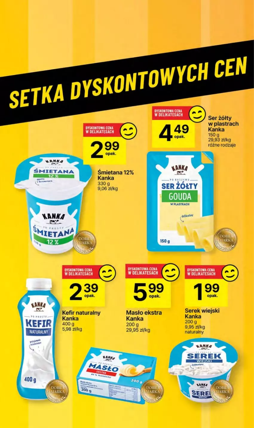 Gazetka promocyjna Delikatesy Centrum - NOWA GAZETKA Delikatesy Centrum od 11 kwietnia! 11-17.04.2024 - ważna 11.04 do 17.04.2024 - strona 48 - produkty: Kefir, Kefir naturalny, Masło, Ser, Serek, Serek wiejski